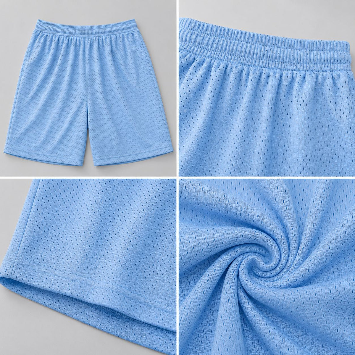 Hill Adult Mesh Sports Shorts – Sky Blue