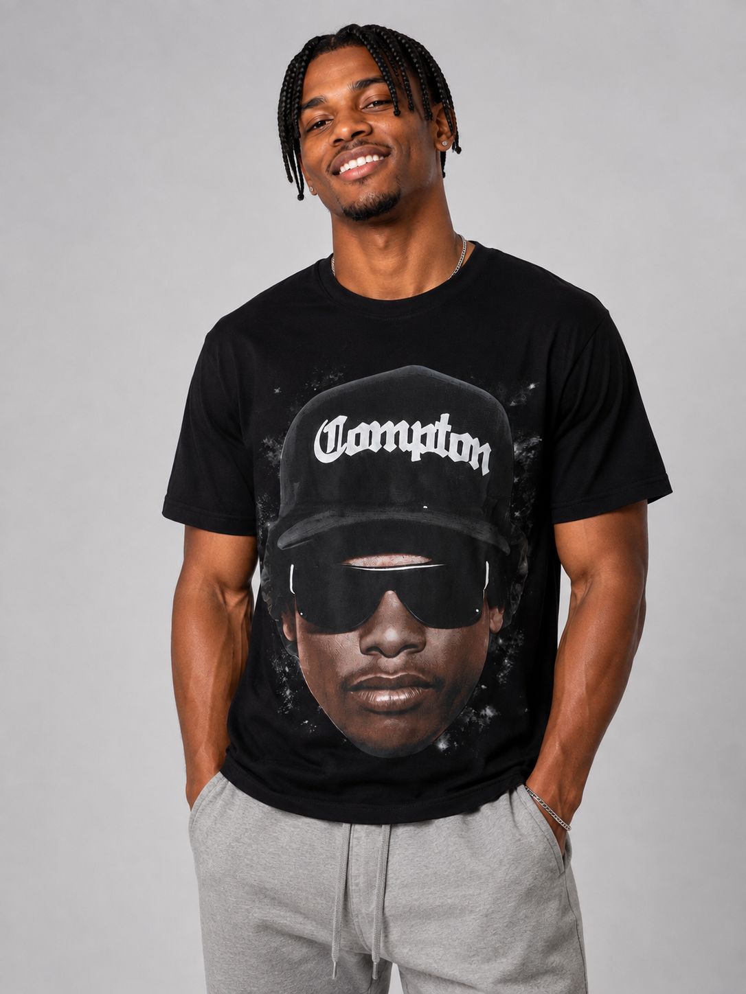 Men’s Compton Graphic T-Shirt – Black