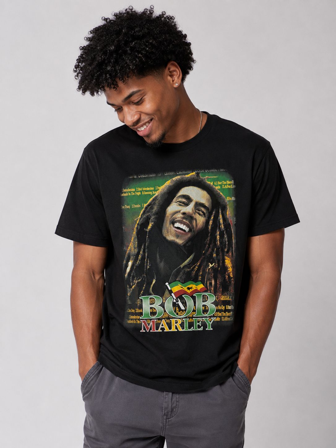 Bob Marley Men’s Graphic T-Shirt – Black