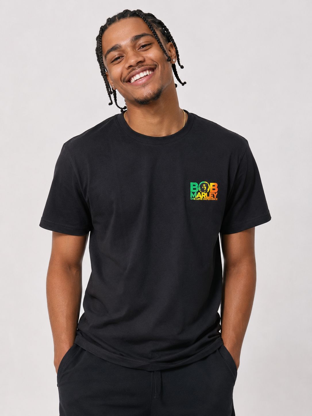 Men’s Bob Marley One Love Graphic T-Shirt – Black