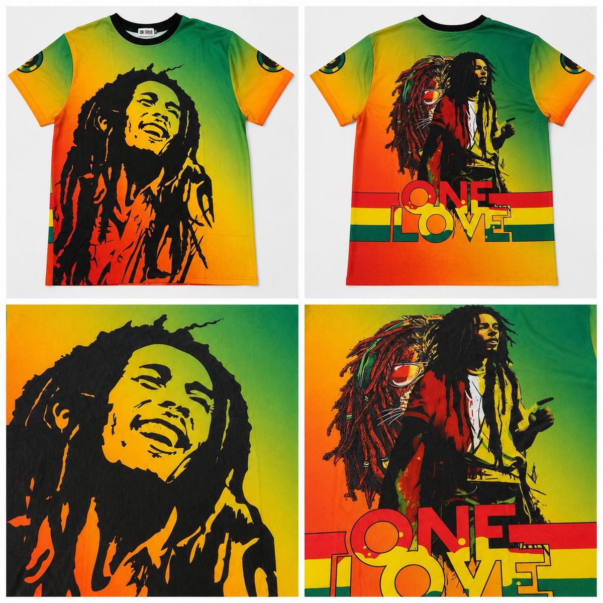Men’s Bob Marley One Love Graphic T-Shirt – Rasta Colours