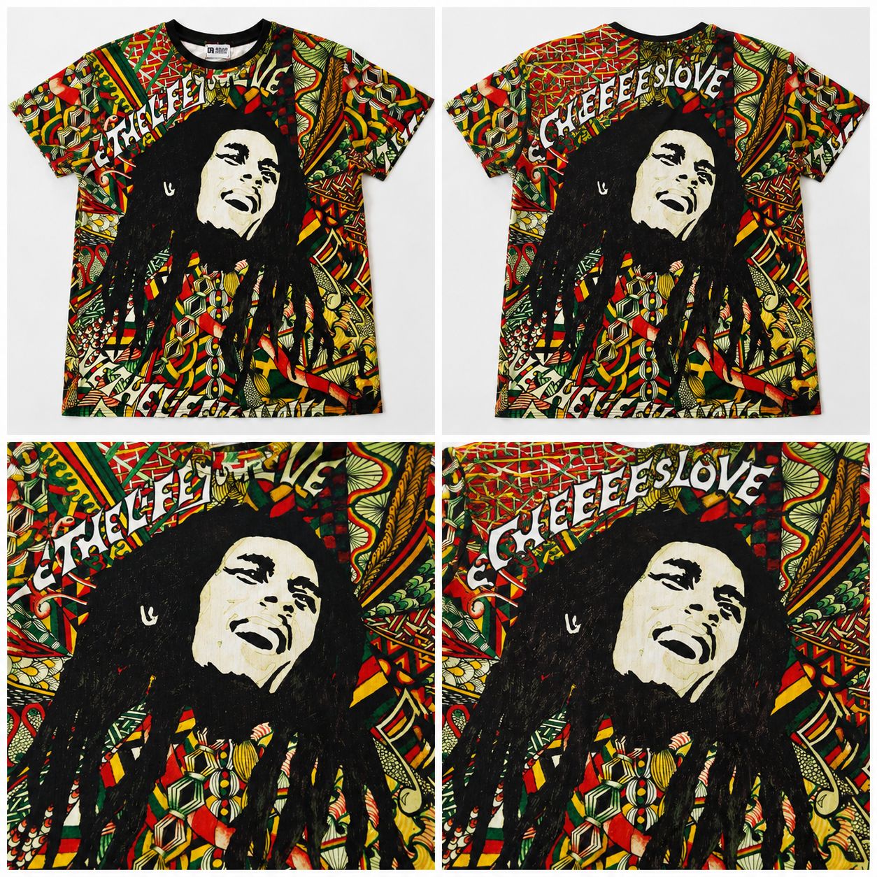 Men’s Bob Marley Feel the Love All-Over Graphic T-Shirt
