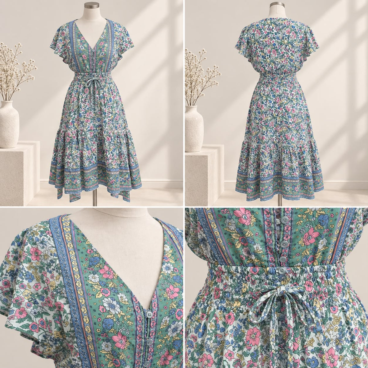 Meadow Bloom Midi Dress