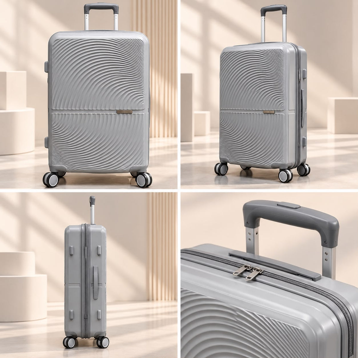 26-Inch Polypropylene Hard Shell Suitcase