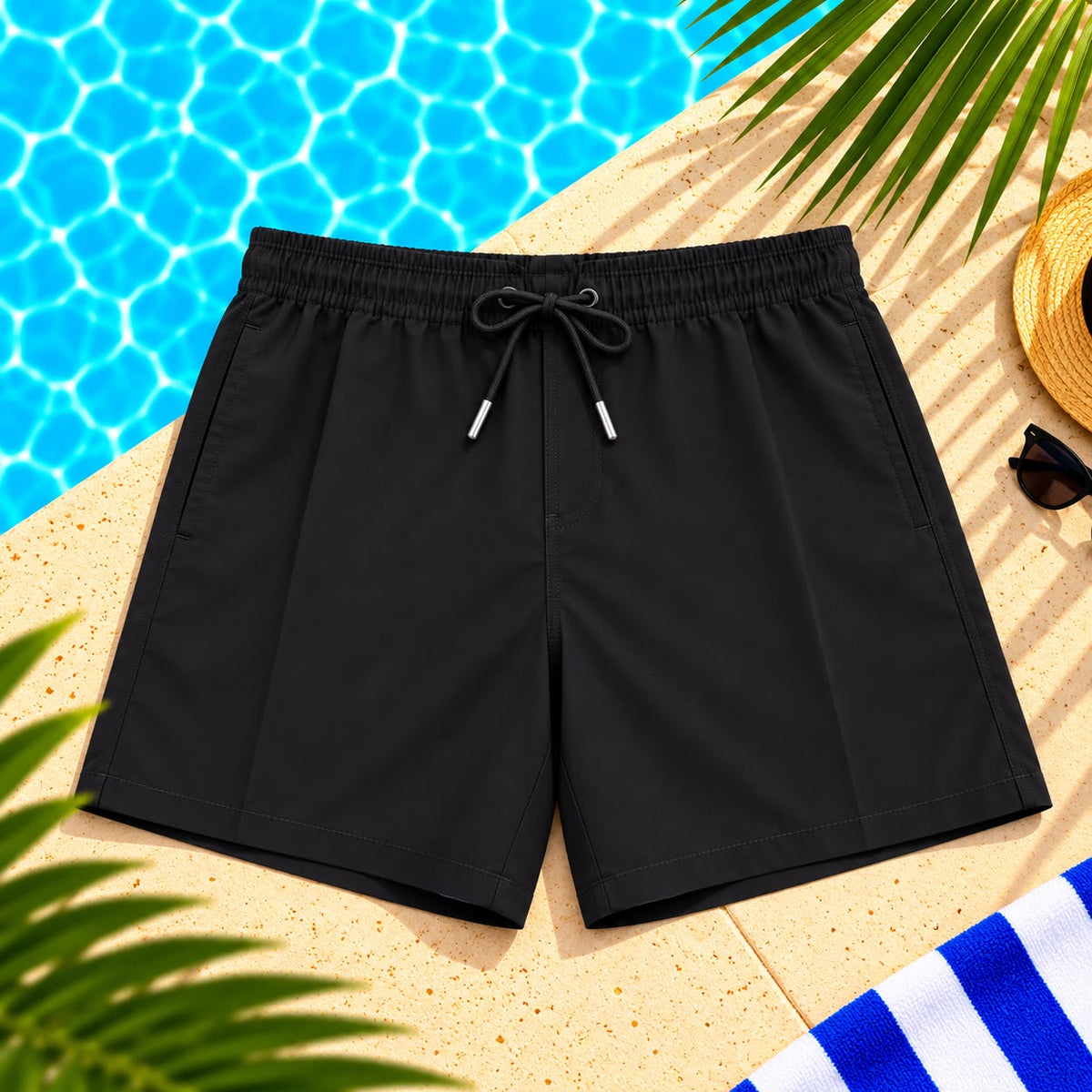 Men’s Classic Beach Shorts – Black
