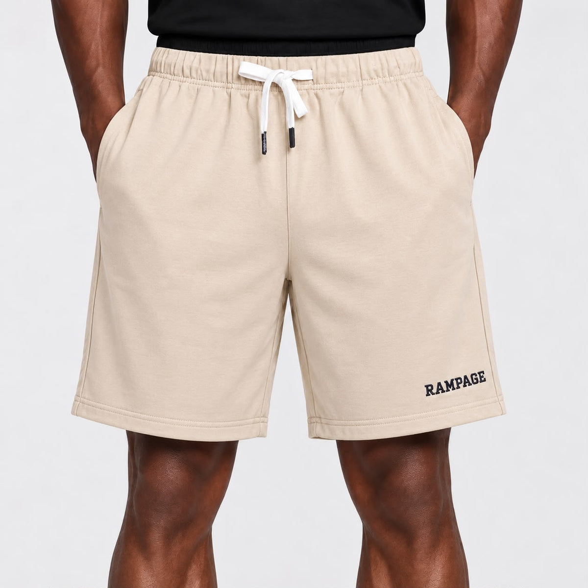 Casual Drawstring Shorts – Beige