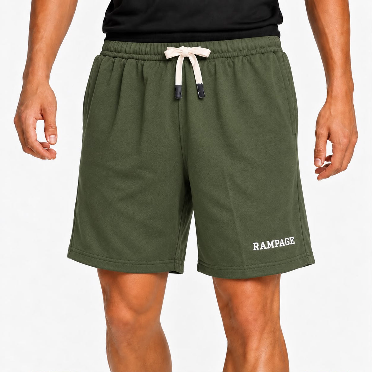 Casual Drawstring Shorts – Army Green