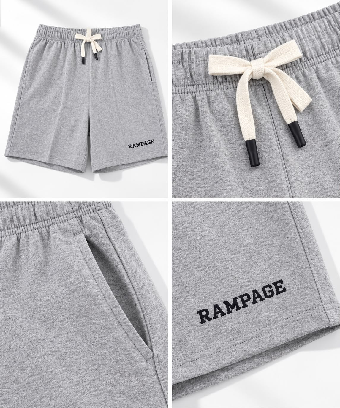 Casual Drawstring Shorts – Grey
