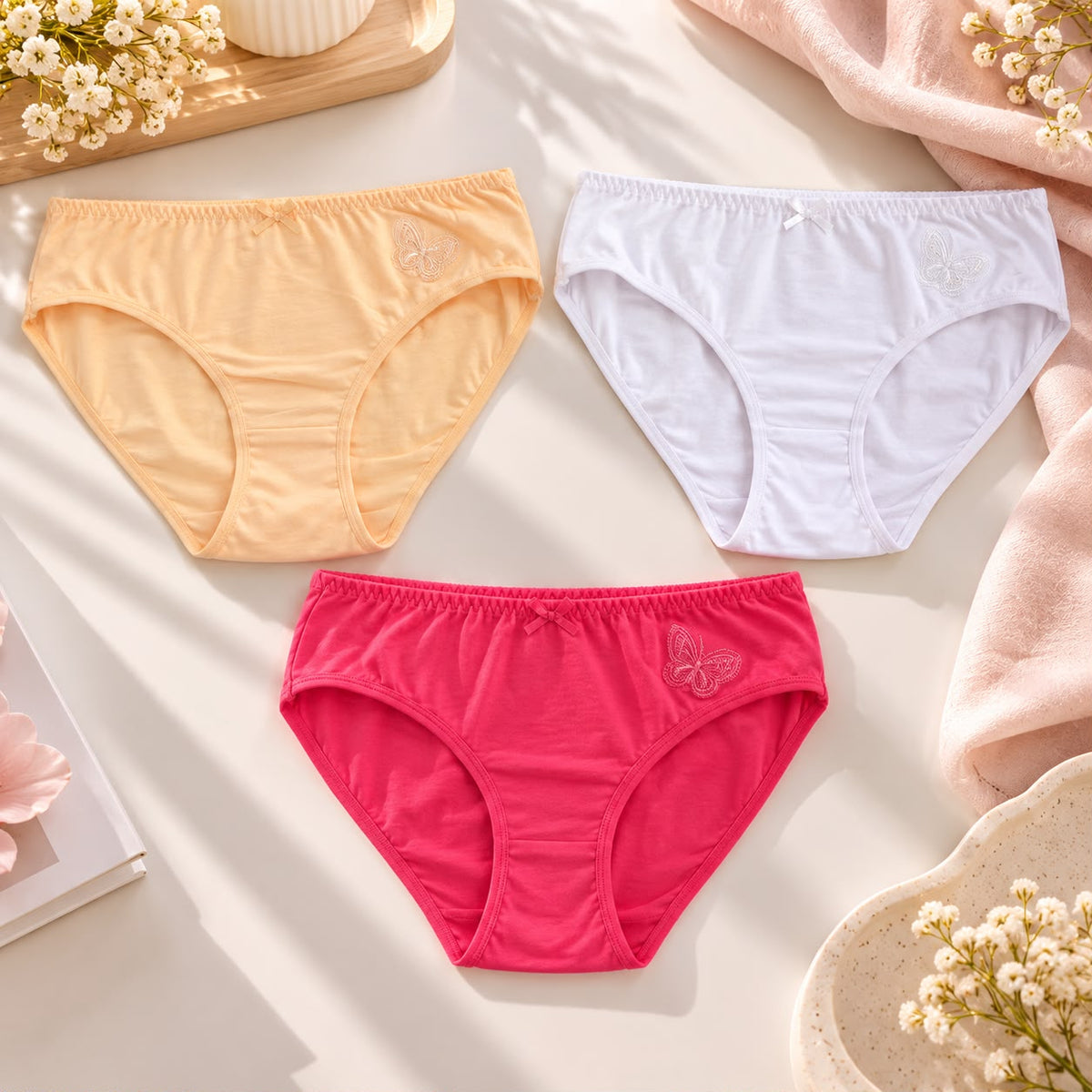 Women’s Butterfly Detail Brief Underwear – L