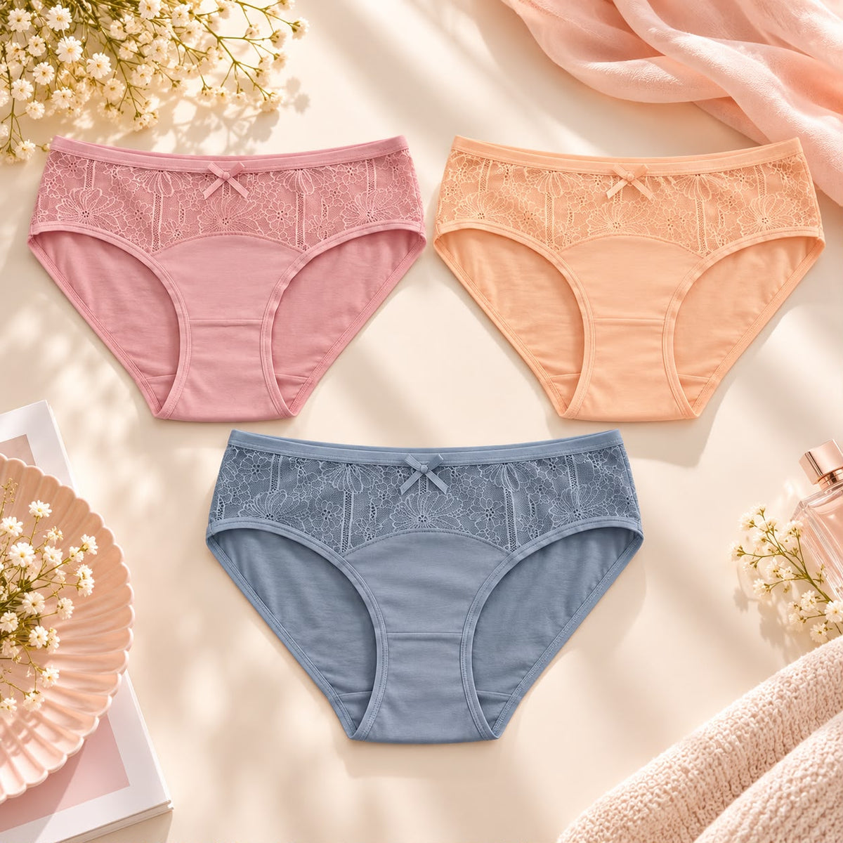 Women’s Floral Lace Brief Underwear - S