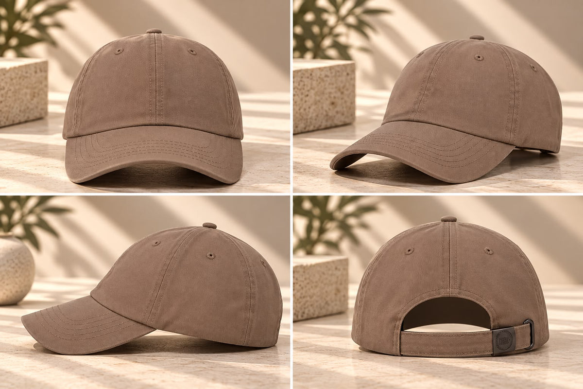 Men’s Classic Plain Baseball Cap – Light Brown