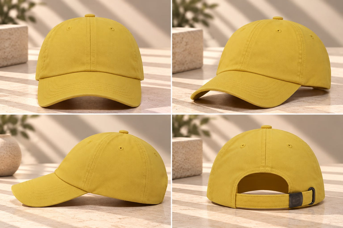 Men’s Classic Plain Baseball Cap – Yellow