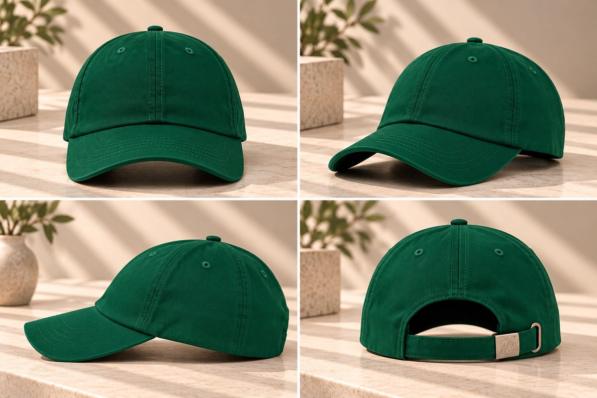 Men’s Classic Plain Baseball Cap – Green
