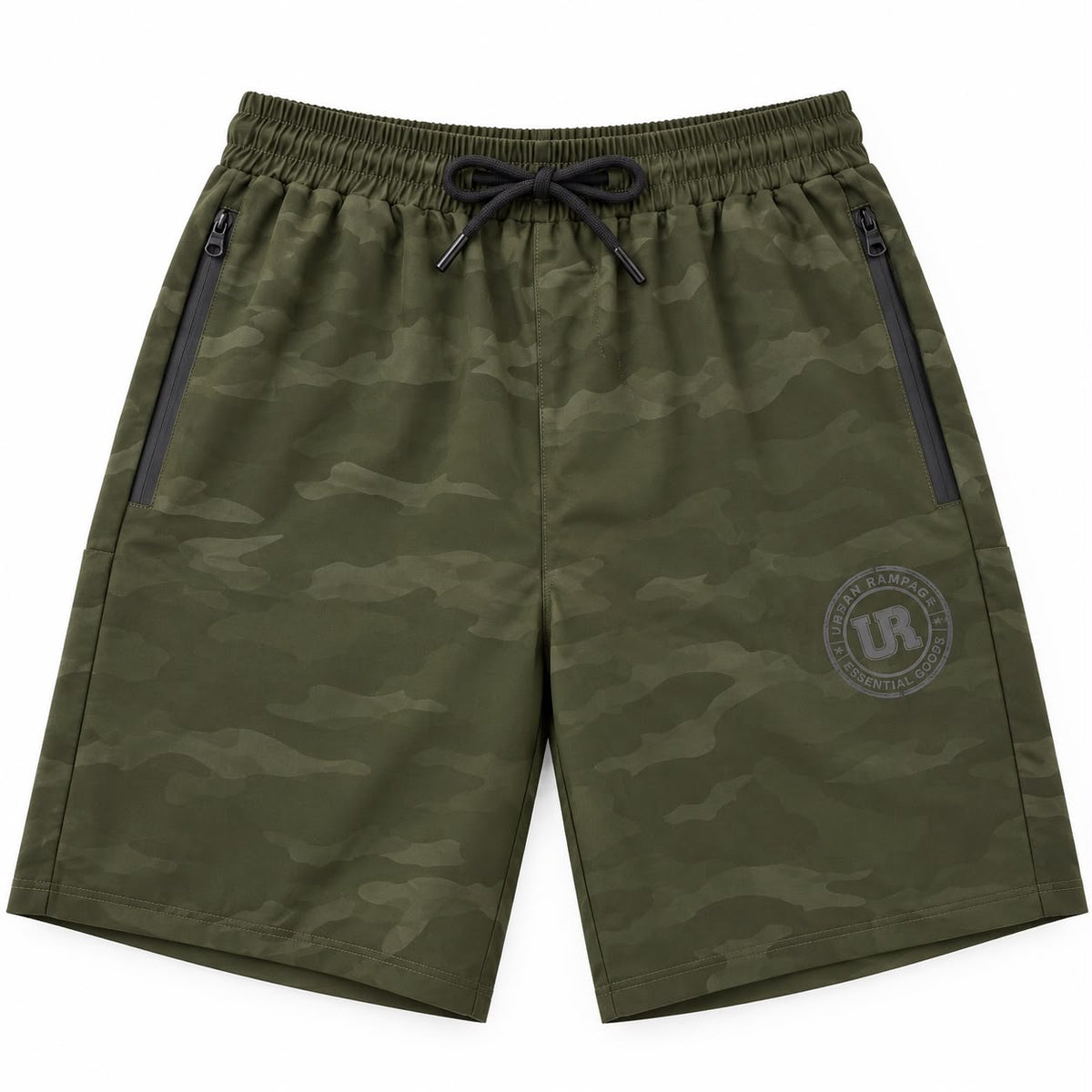 Men’s UR Camo Drawstring Shorts – Army Green