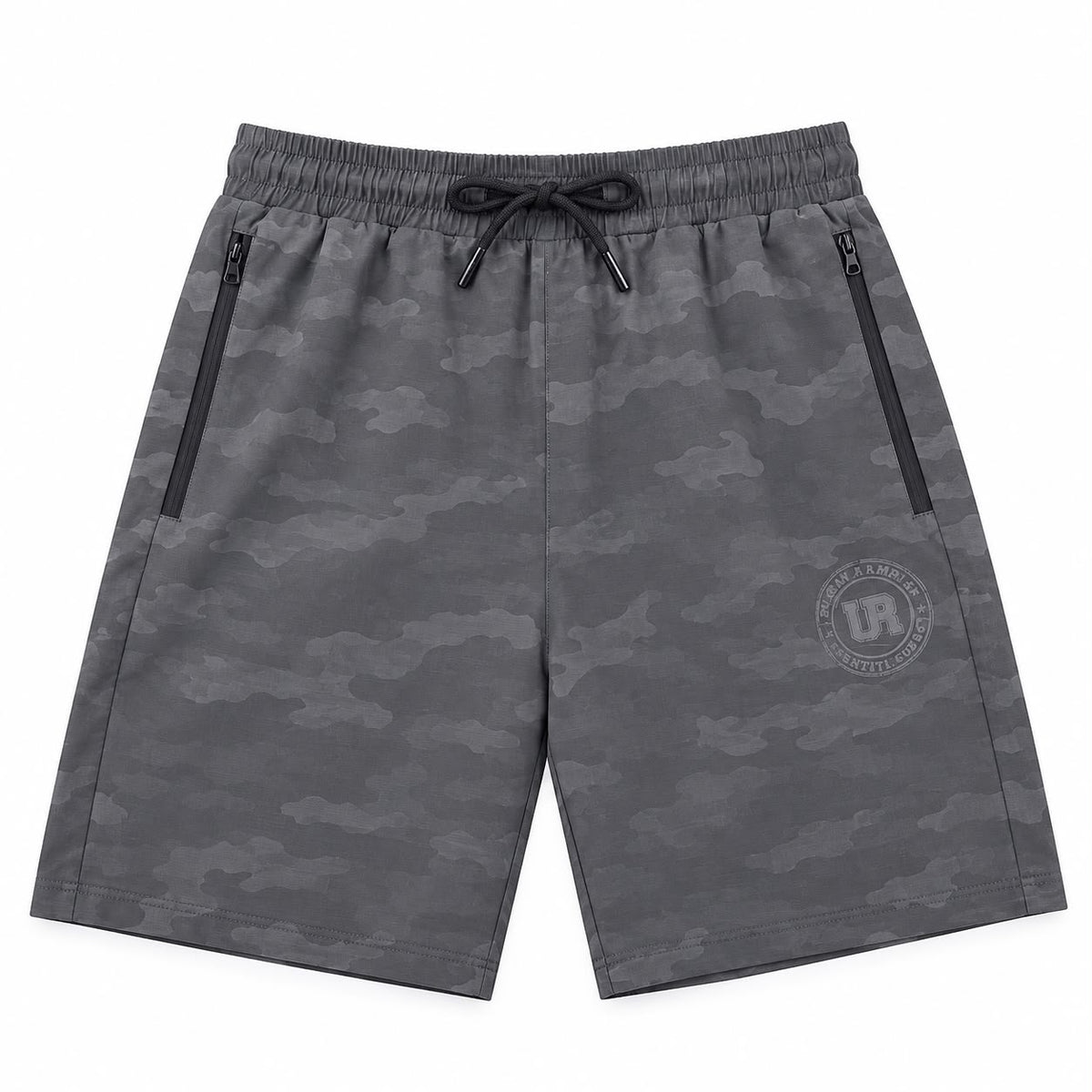 Men’s UR Camo Drawstring Shorts – Grey