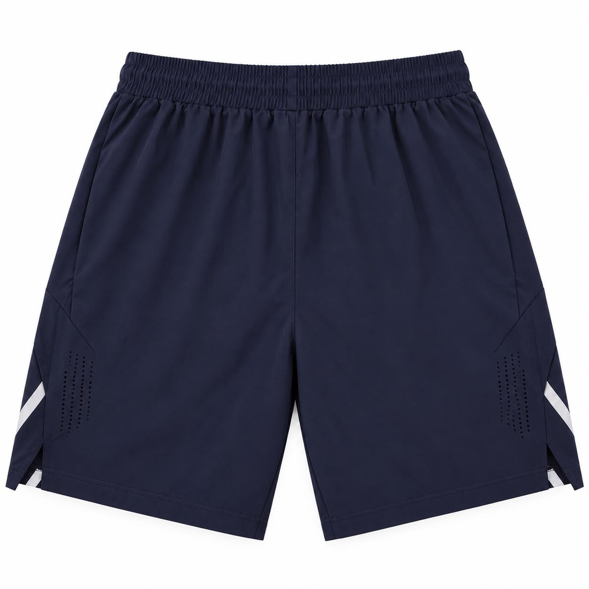 Men’s Stretch Sports Shorts with Zip Pockets – Dark Blue