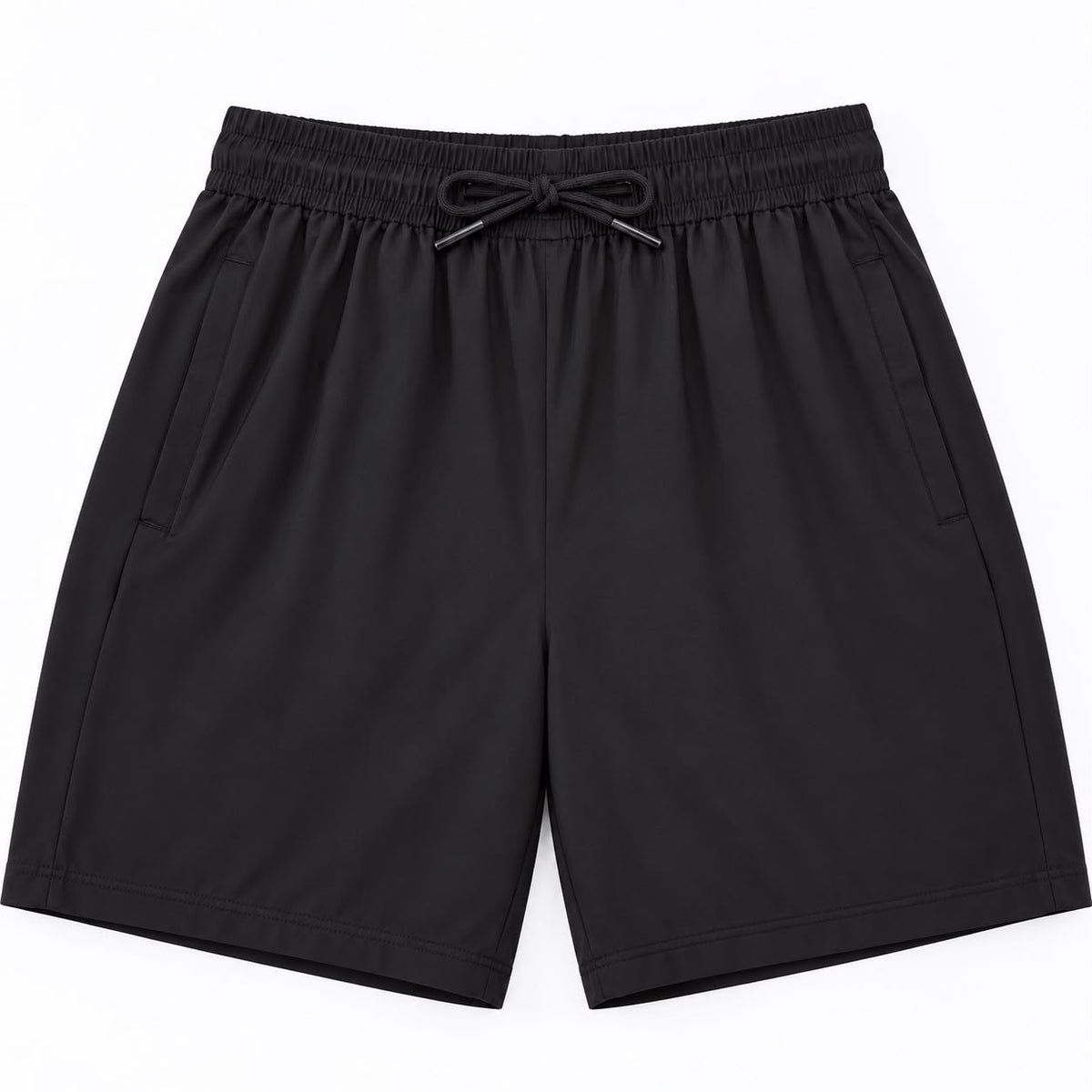 Men’s Classic Stretch Drawstring Shorts – Black
