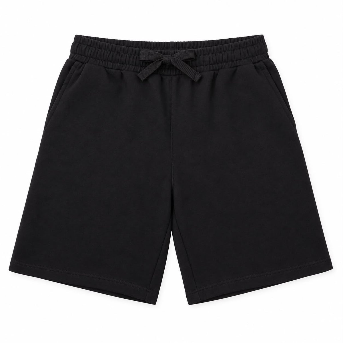 Men’s Cotton Blend Drawstring Shorts – Black