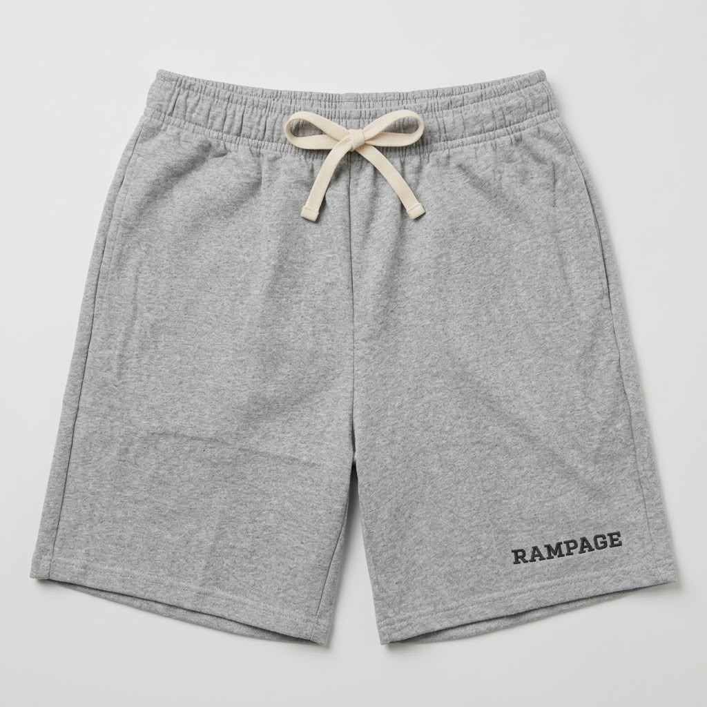 Men’s Rampage Cotton Blend Drawstring Shorts – Light Grey