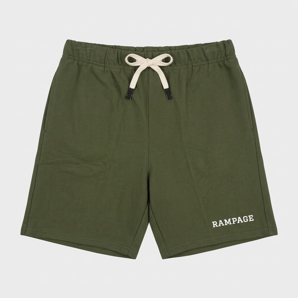 Men’s Rampage Cotton Blend Drawstring Shorts – Army Green