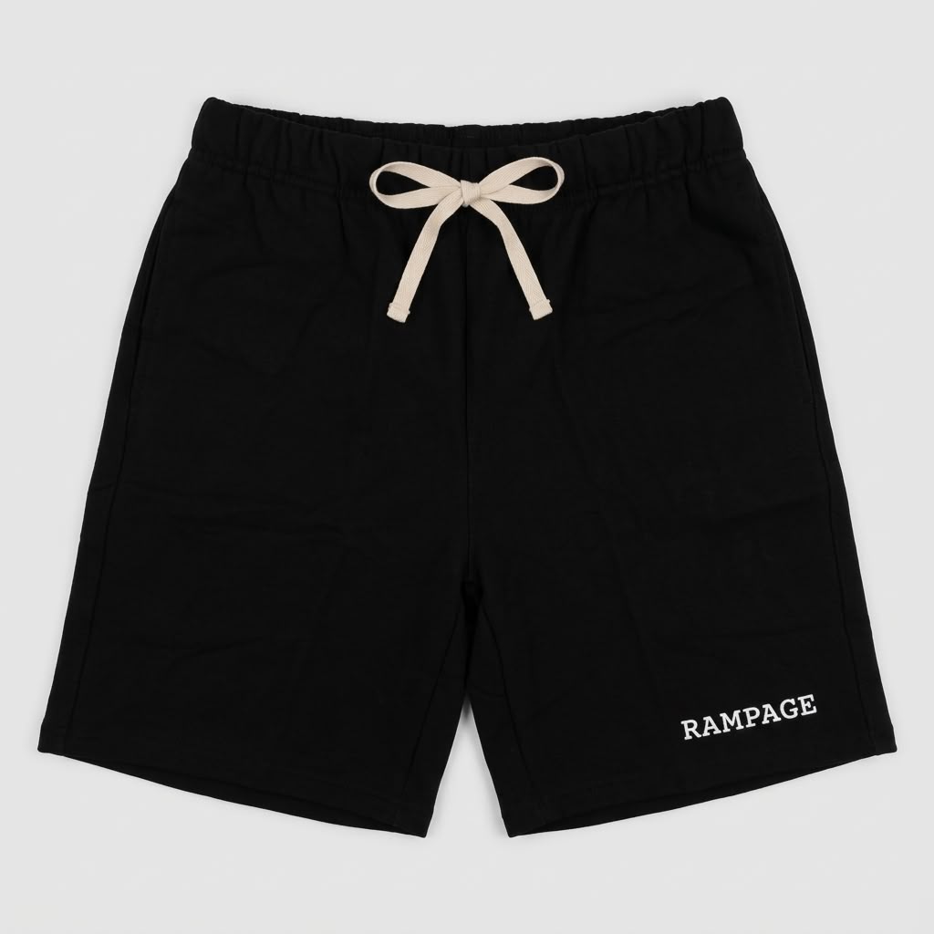 Men’s Rampage Cotton Blend Drawstring Shorts – Black