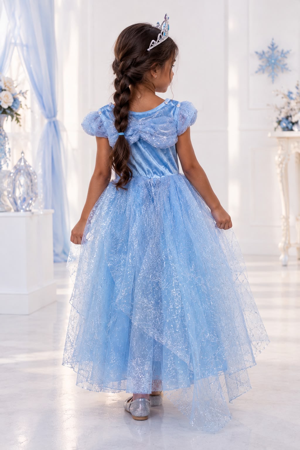 Girls’ Cinderella Butterfly Princess Costume – Light Blue