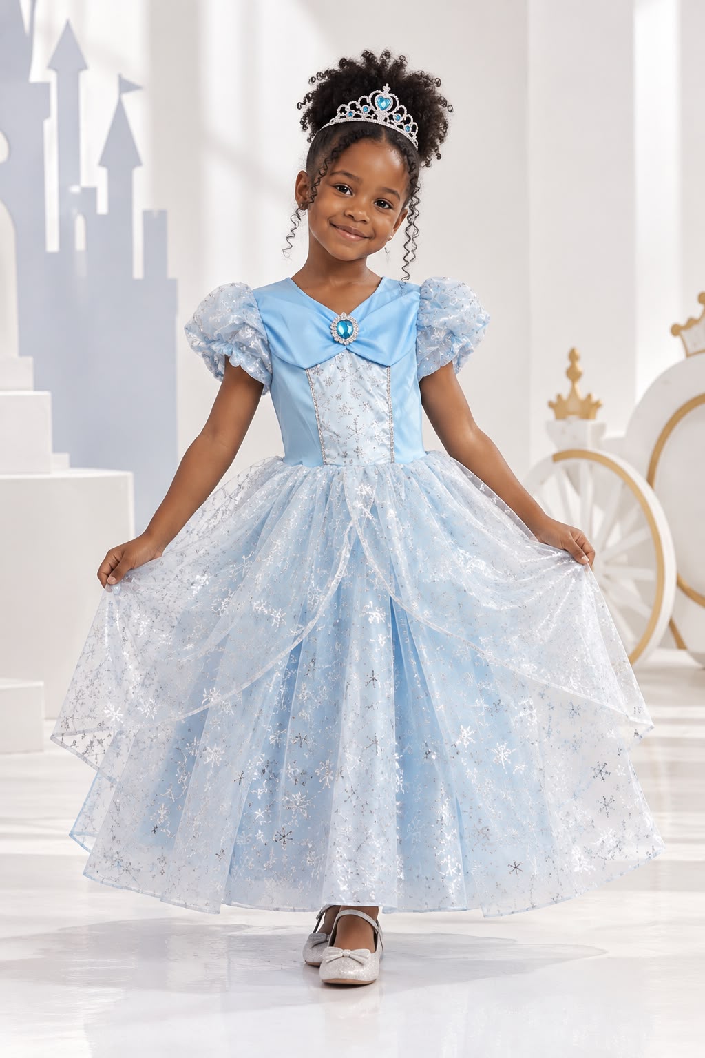 Girls’ Cinderella Princess Costume – Light Blue