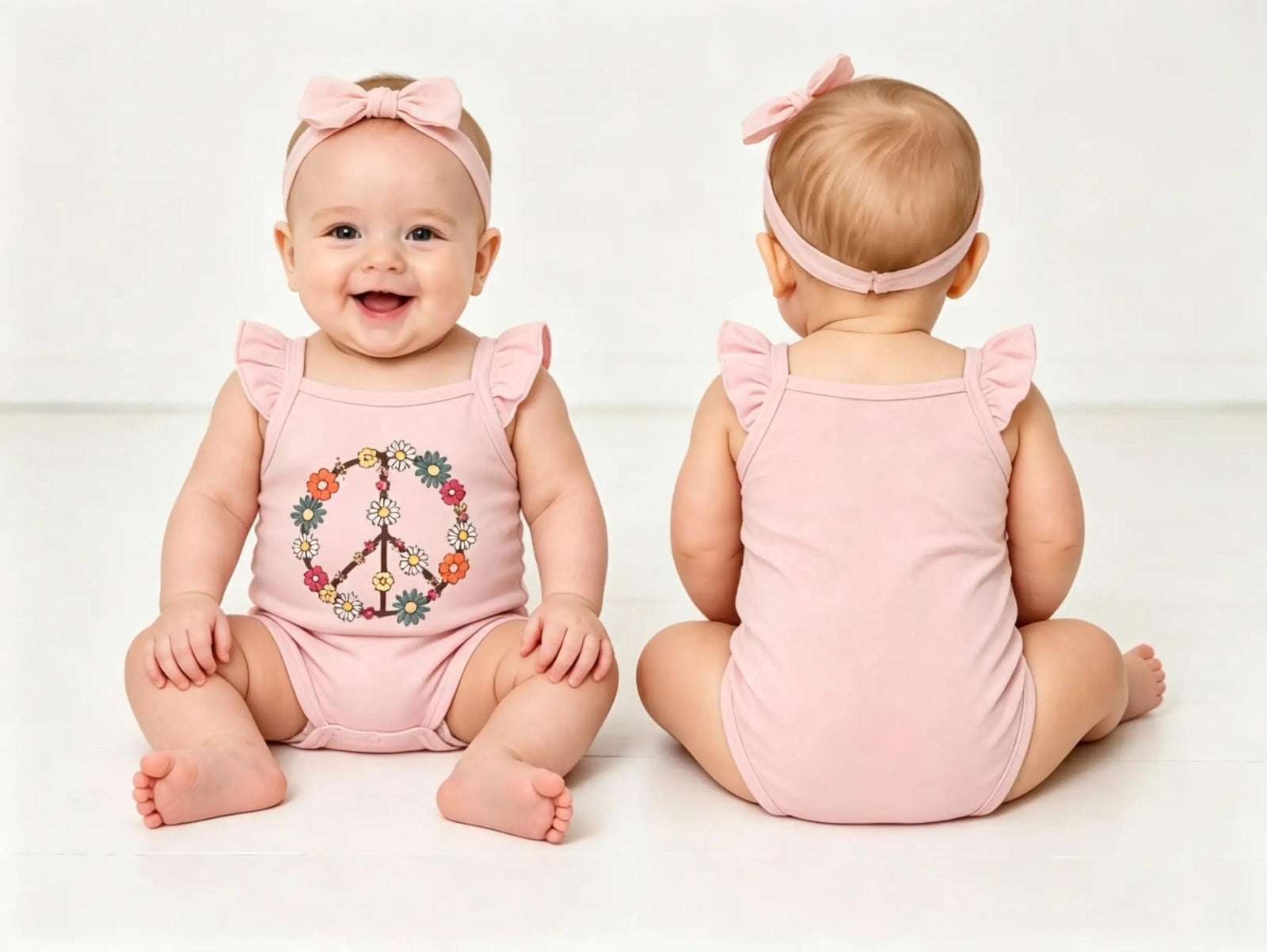Infant Girls Sleeveless Bodysuit 5-Pack – Floral & Pastel Prints