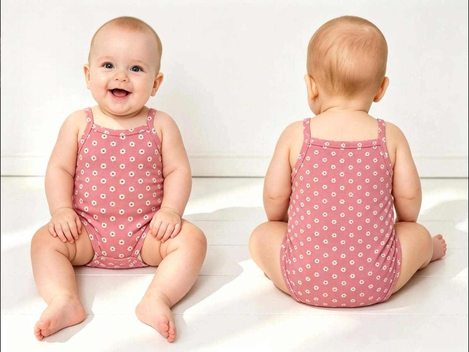 Infant Girls Sleeveless Bodysuit 5-Pack – Floral & Pastel Prints