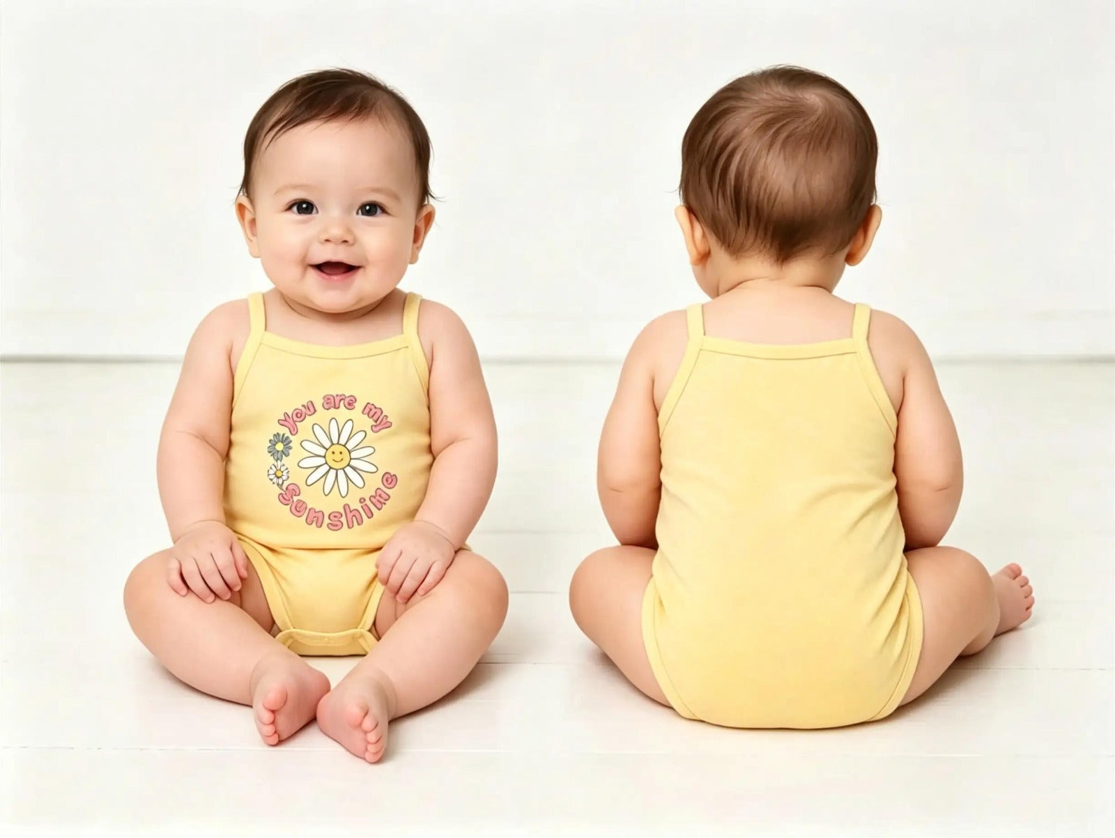 Infant Girls Sleeveless Bodysuit 5-Pack – Floral & Pastel Prints