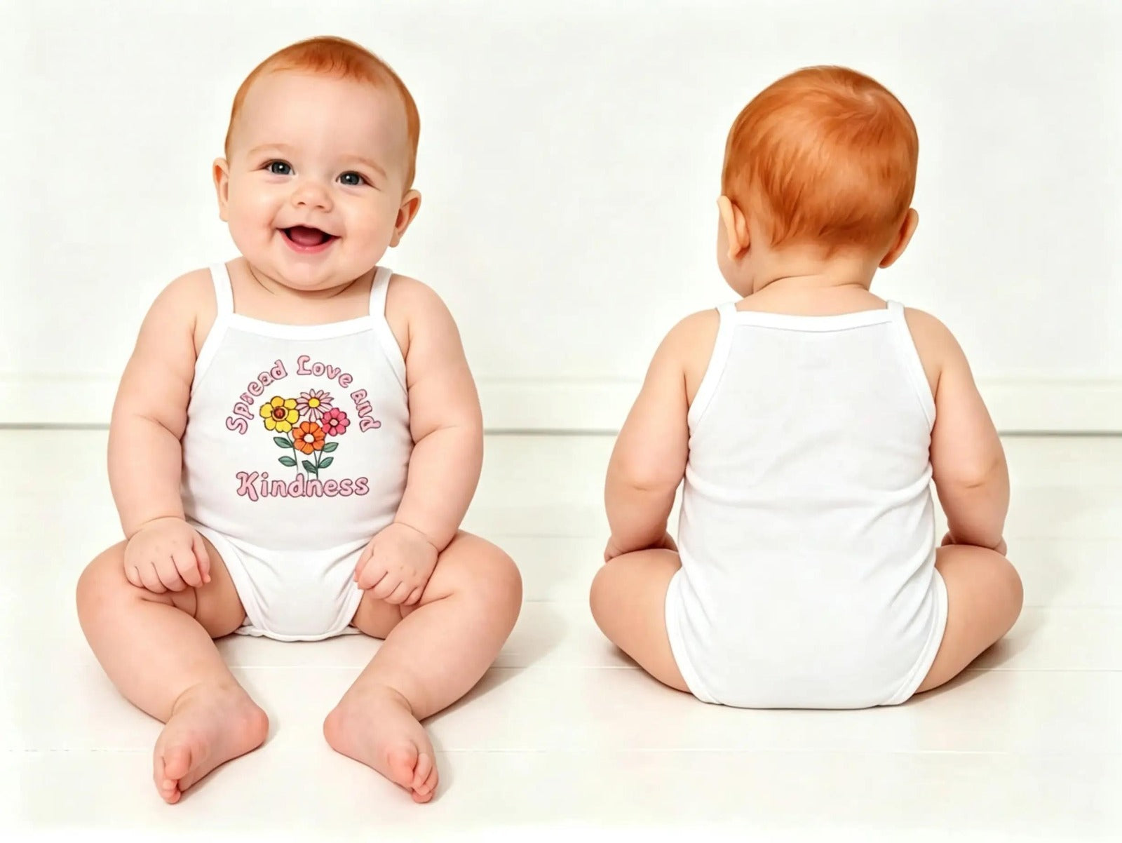 Infant Girls Sleeveless Bodysuit 5-Pack – Floral & Pastel Prints