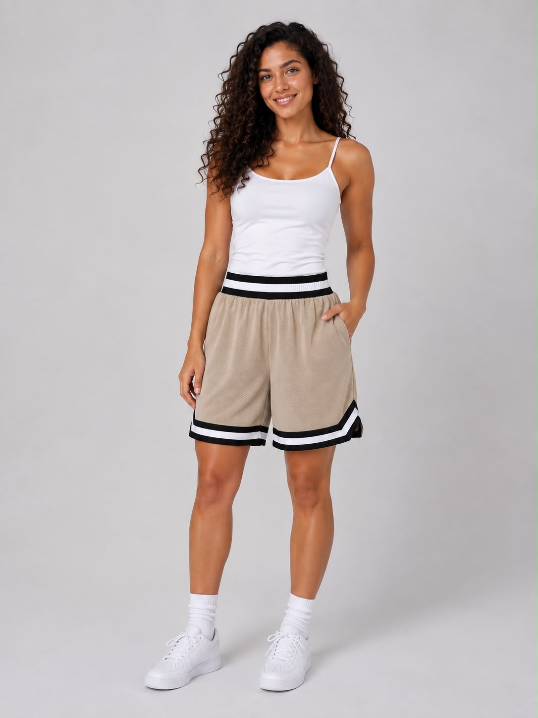 Title: Women’s Basketball Shorts UR-16– Apricot