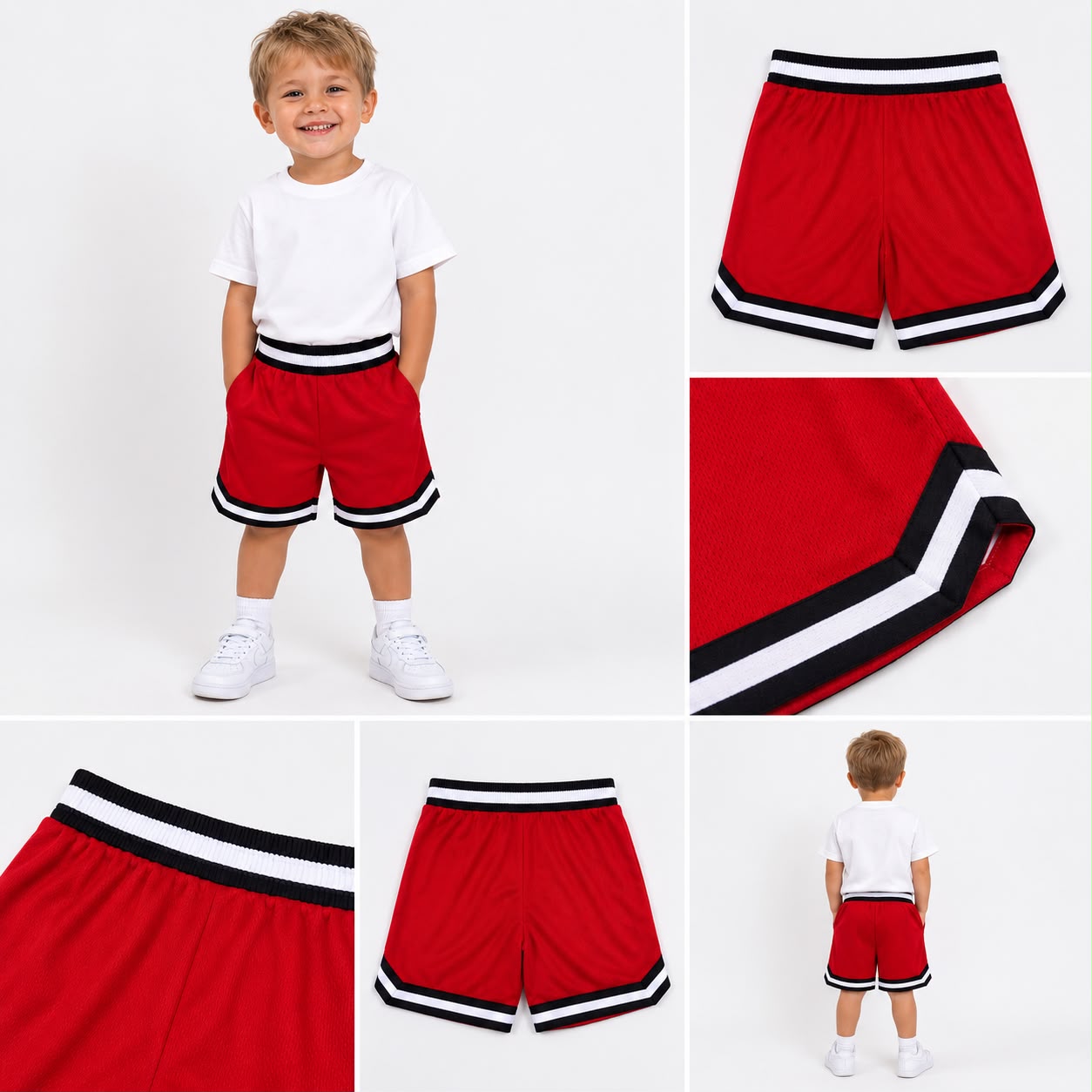 Toddler Basketball Shorts UR-16-K – Red