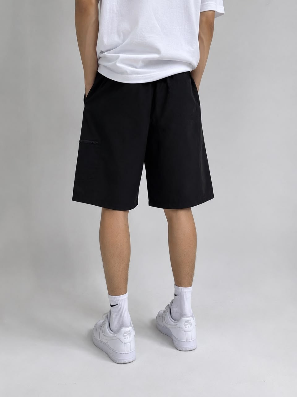 Men’s Cargo Shorts UR-3 with Rampage Logo – Black