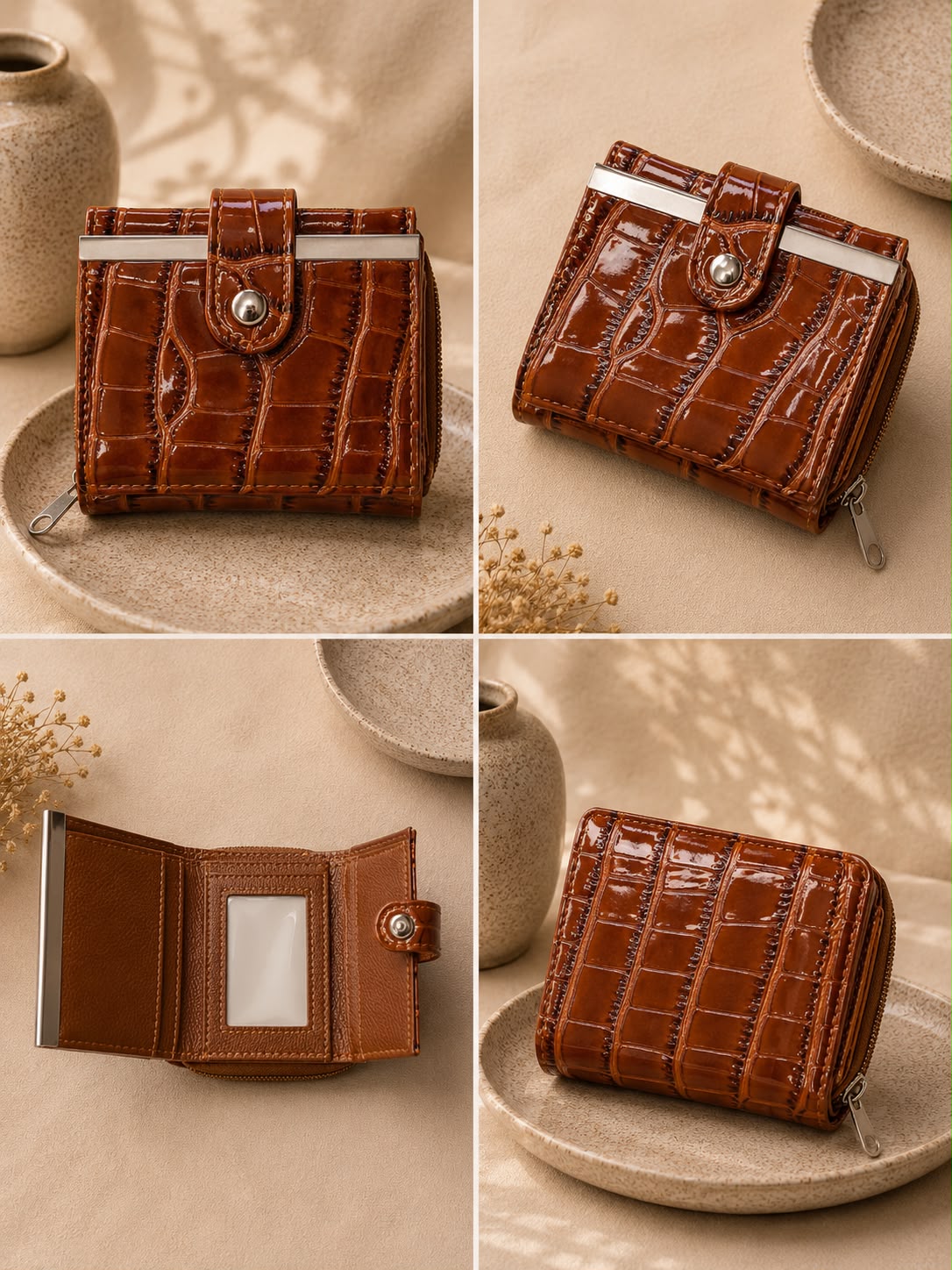 Women’s Compact Zip Wallet with ID Window