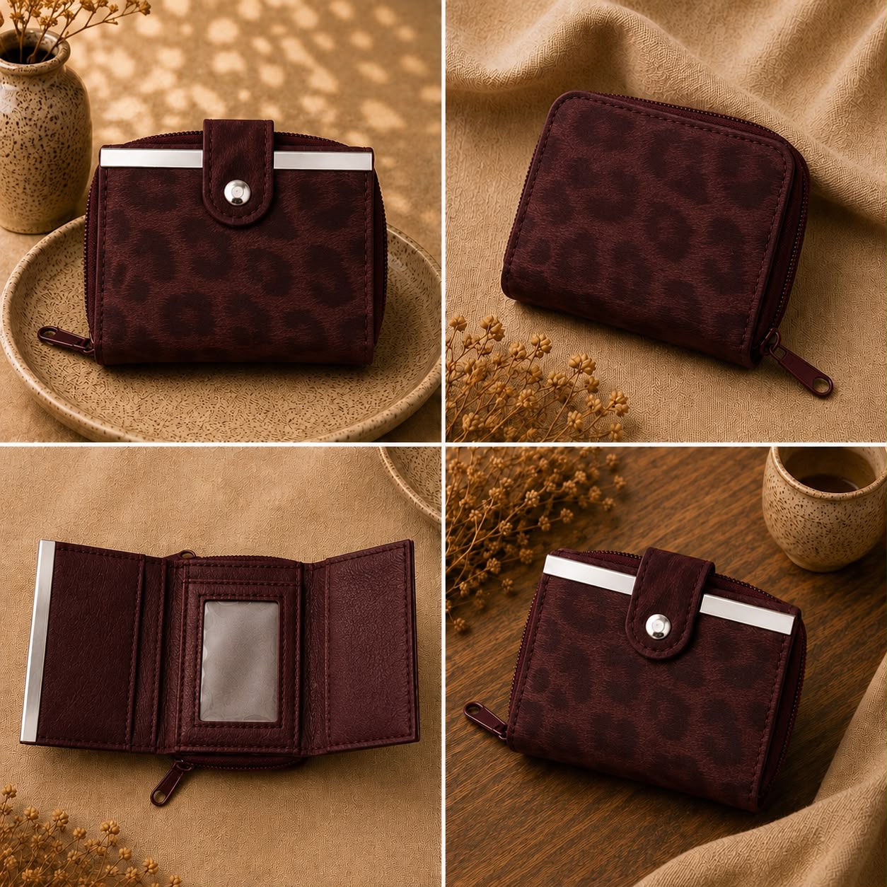 Women’s Compact Zip Wallet with ID Window