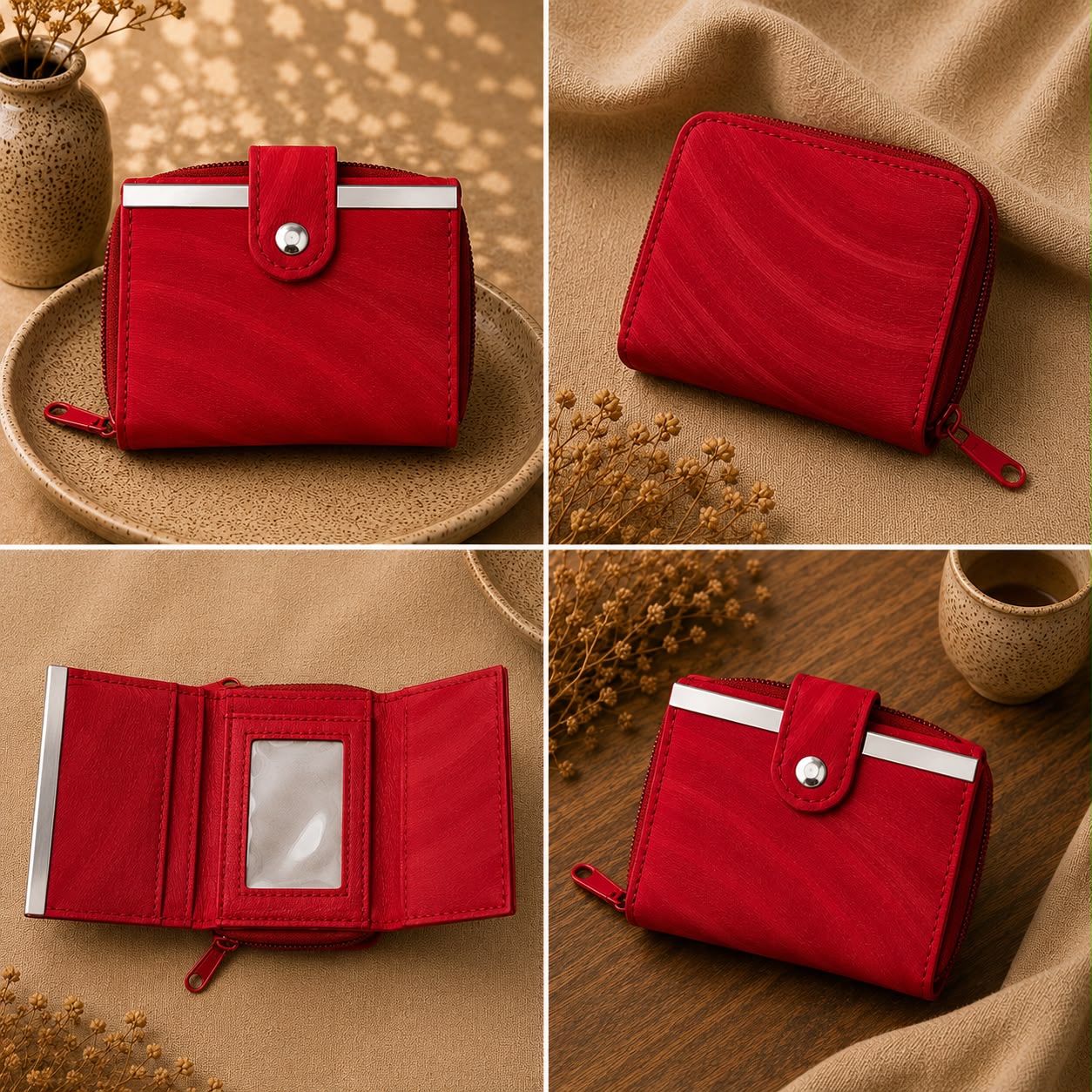 Women’s Compact Zip Wallet with ID Window