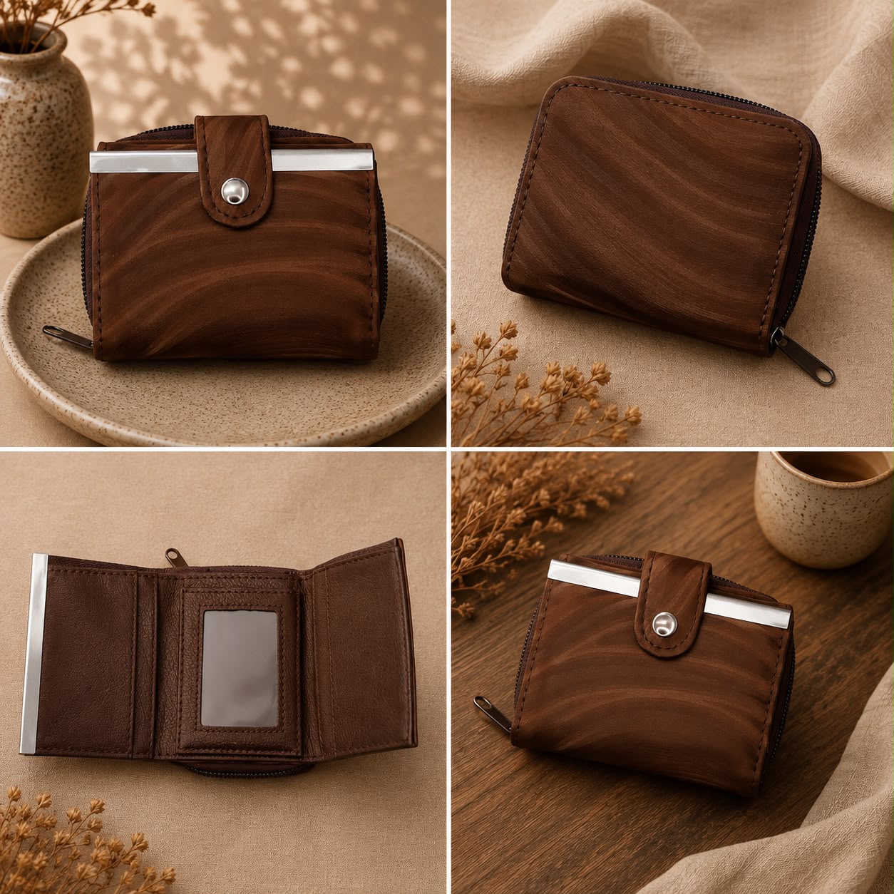 Women’s Compact Zip Wallet with ID Window