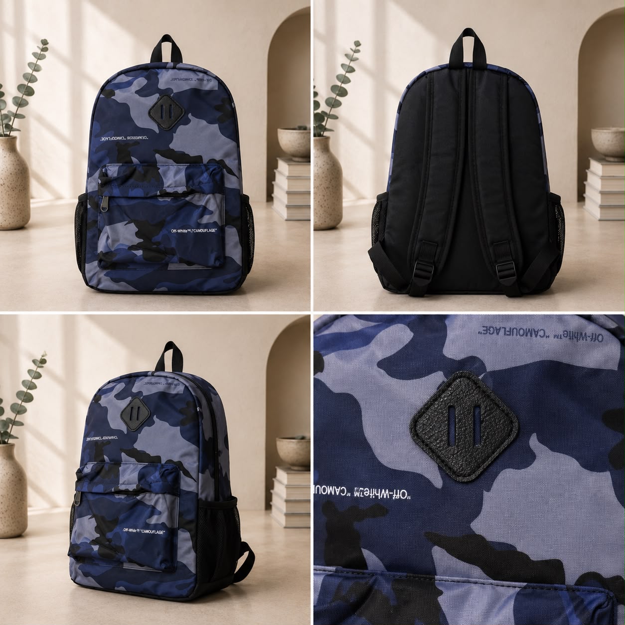 Geometric Print Everyday Backpack – Assorted Colors