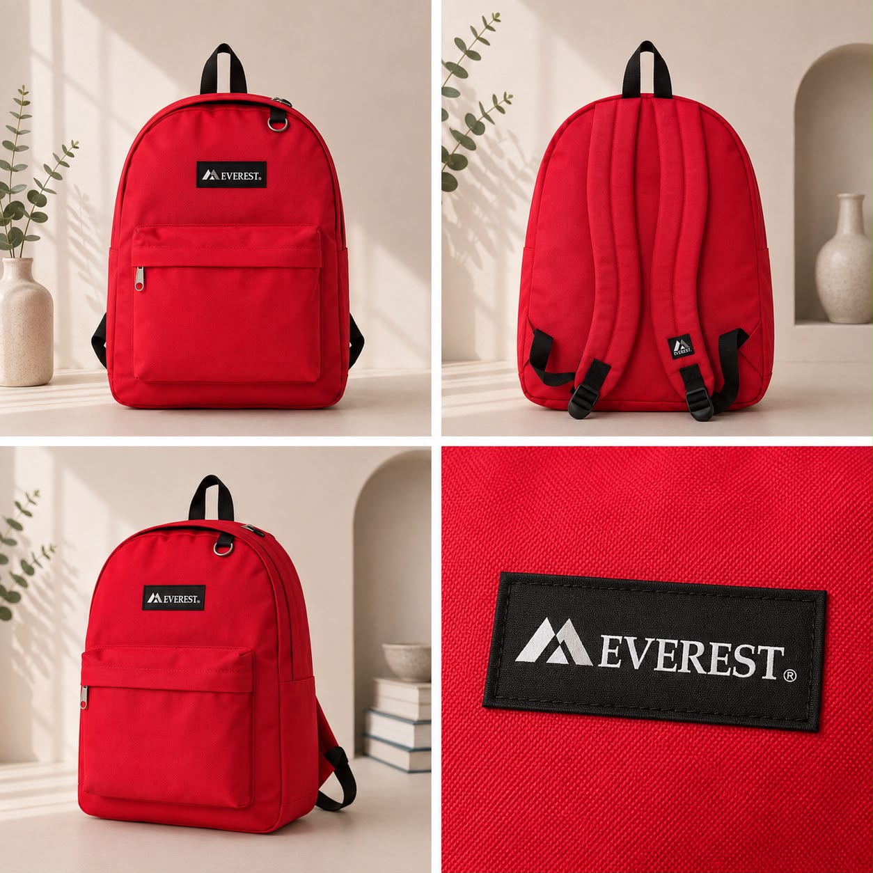 Everest Classic Everyday Backpack – Red