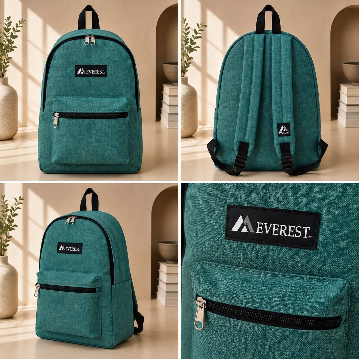 Everest Classic Everyday Backpack – Teal Green