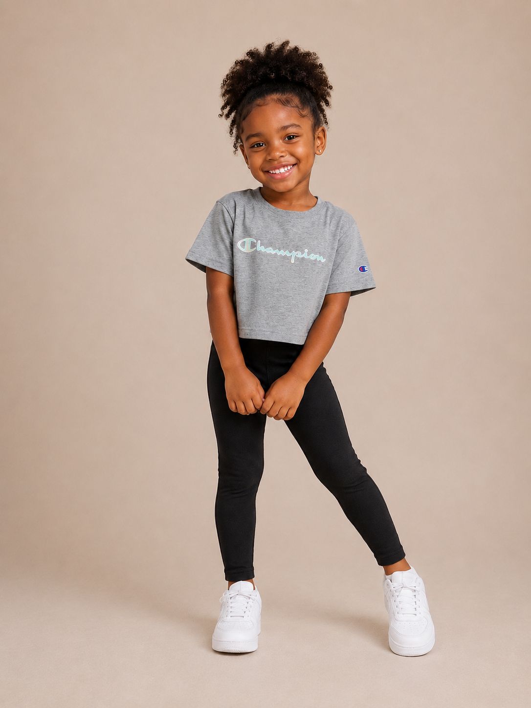 Girls’ Champion Logo Cropped T-Shirt