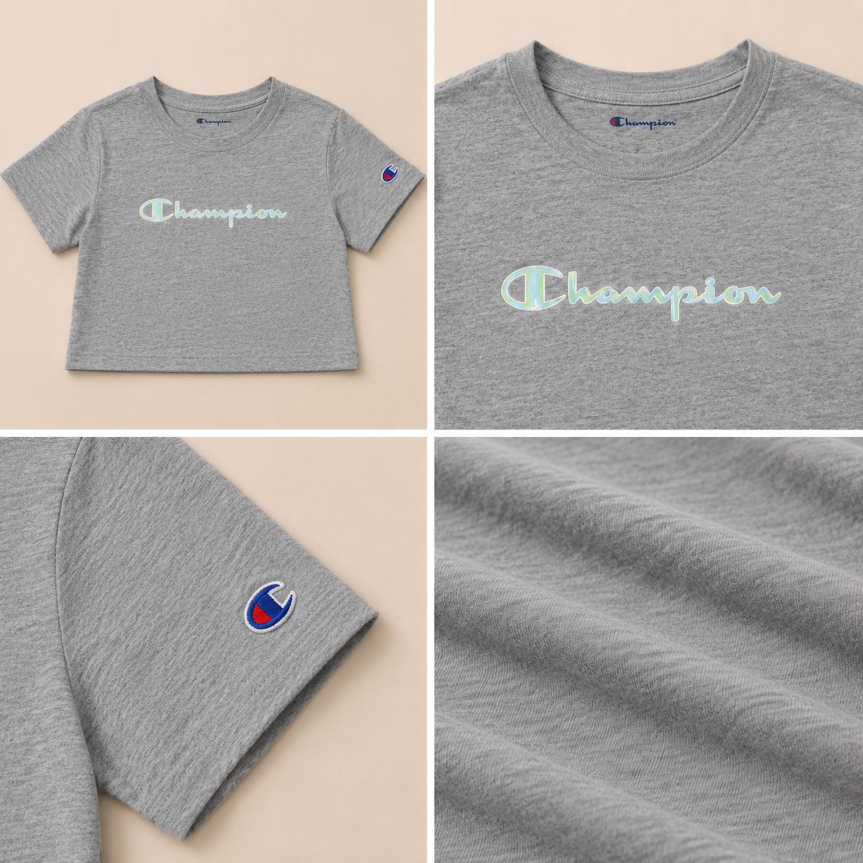 Girls’ Champion Logo Cropped T-Shirt