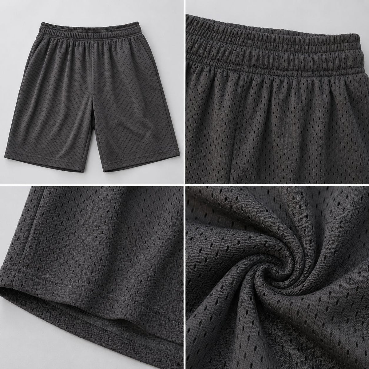 Hill Adult Mesh Sports Shorts – Black