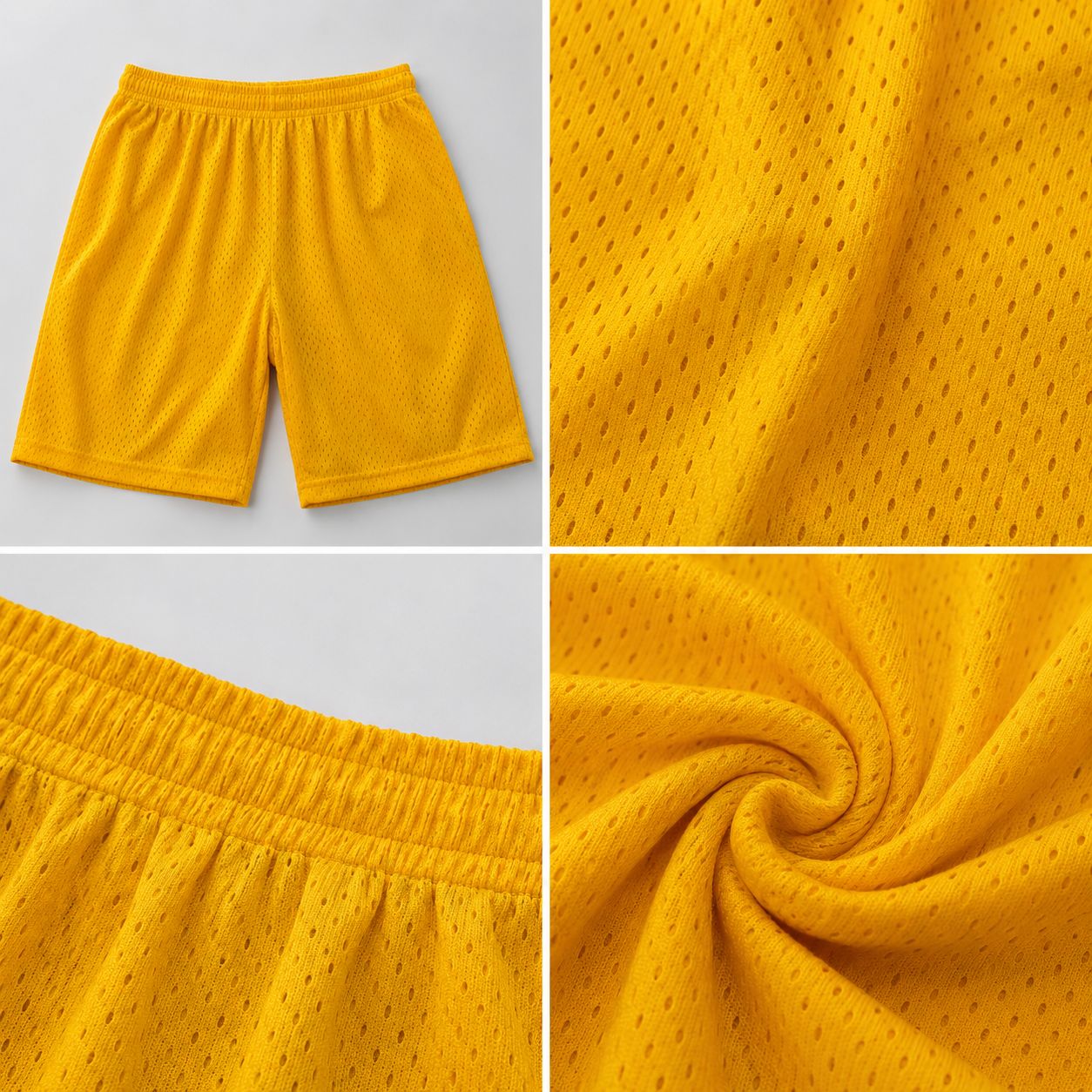 Hill Adult Mesh Sports Shorts – Yellow