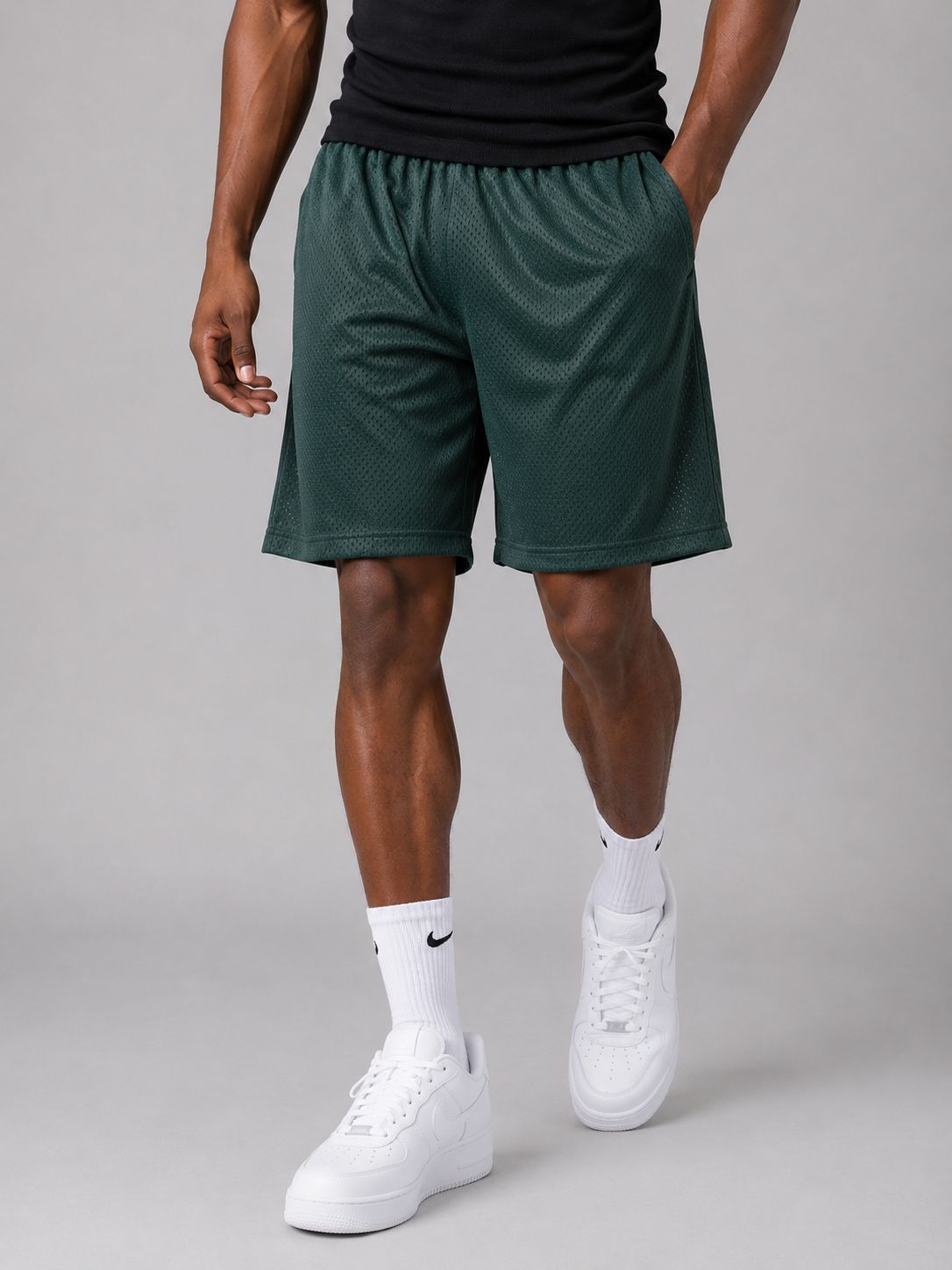 Hill Adult Mesh Sports Shorts – Green