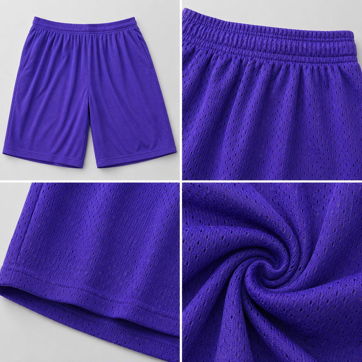 Hill Adult Mesh Sports Shorts – Purple