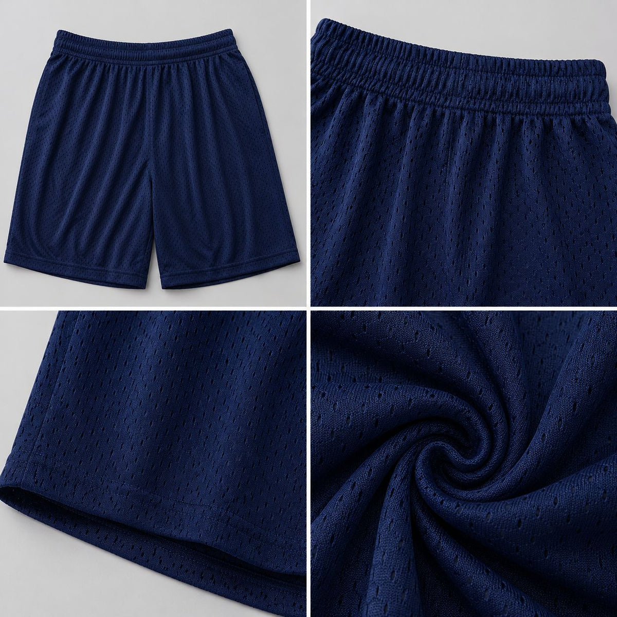 Hill Adult Mesh Sports Shorts – Navy Blue