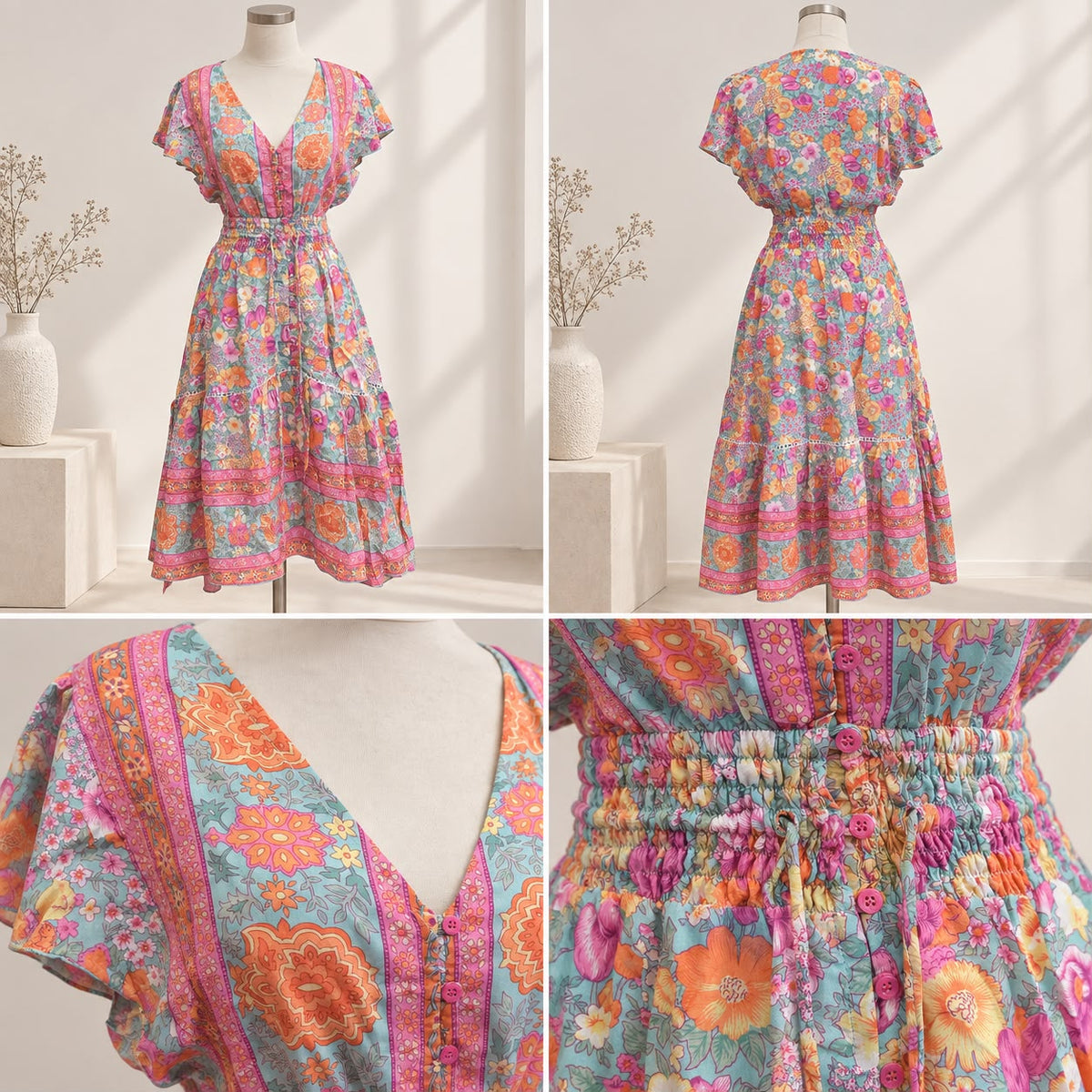Meadow Bloom Midi Dress