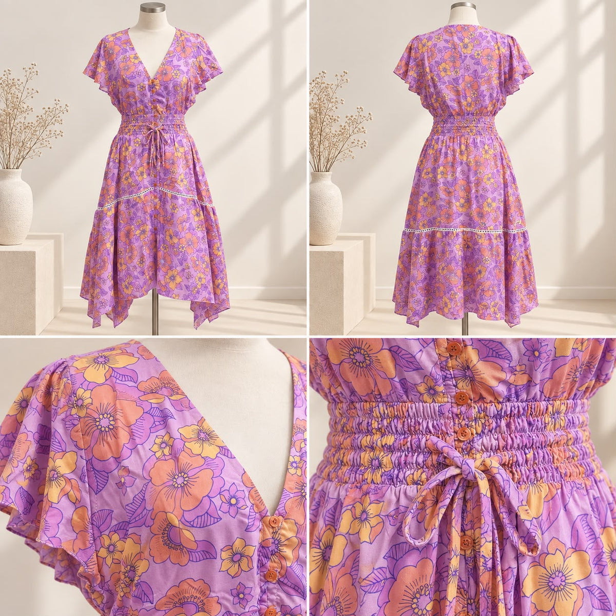 Meadow Bloom Midi Dress